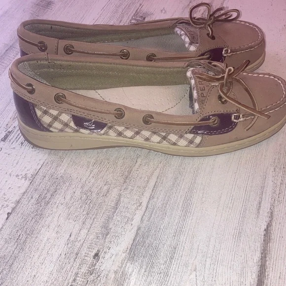 Genuine Sperry Angel Fish Boat Shoes Women's Tan and Brown Loafers - Picture 4 of 16